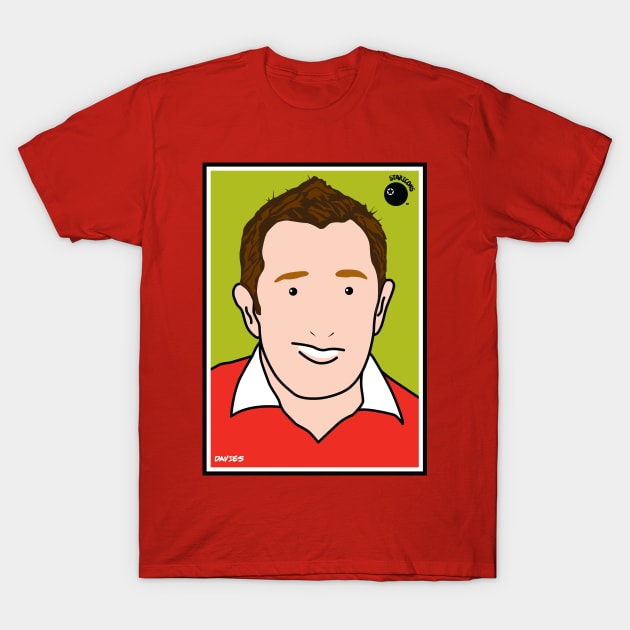 Jonathan Davies aka Jiffy, Wales rugby union player and presenter T-Shirt by stariconsrugby